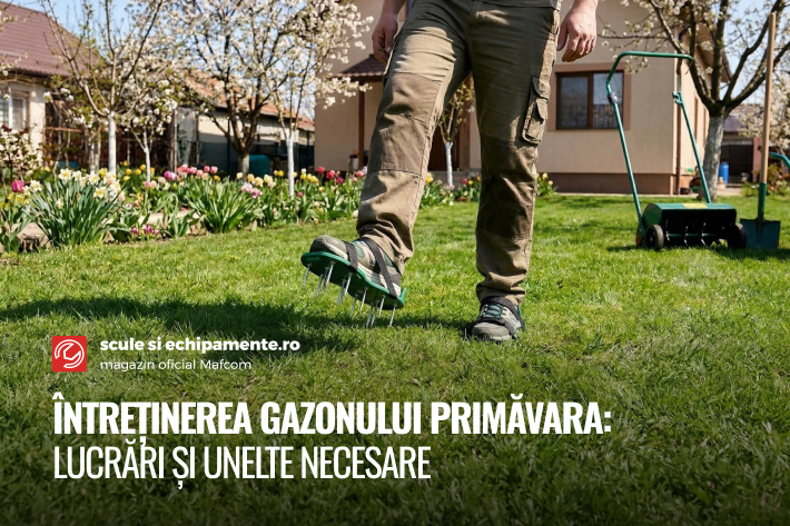 Intretinerea gazonului primvara cu Scule si Echipamente